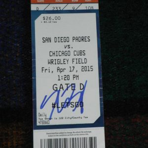 CHICAGO CUBS KRIS BRYANT SIGNED DEBUT GAME TICKET STUB