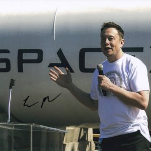 Elon Musk Signed Autograph 11x14 Photo - SpaceX Billionaire Founder Beckett COA