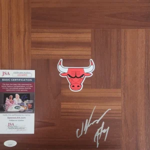 Nikola Vucevic Signed Floorboard w/ JSA COA #AI24095 Chicago Bulls