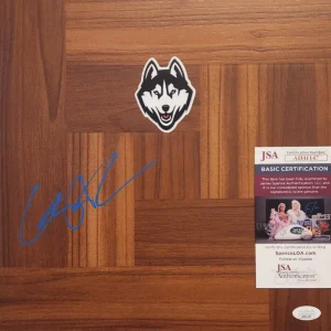 Caron Butler Signed Floorboard w/ JSA COA #AH41147 UConn Huskies Connecticut