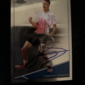 Lorenzo Sonego Signed Trading Card Autographed Tennis 2021 Topps Chrome