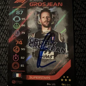 Signed Trading Card Indy 500 Car Indianapolis Romain Grosjean Formula 1