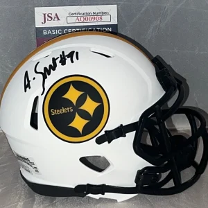 Aaron Smith signed Pittsburgh Steelers Lunar Eclipse mini helmet autographed JSA