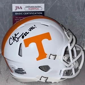 Charles Davis signed Tennessee Volunteers mini helmet autographed Vols JSA