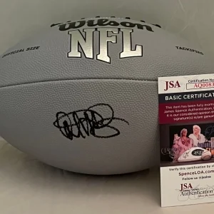 Al Michaels signed Full Size NFL Football autographed JSA