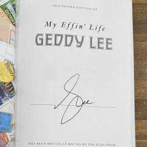GEDDY LEE MY EFFIN' LIFE SIGNED AUTOGRAPHED BOOK RUSH 1st Ed. BAS Beckett COA
