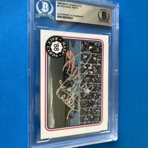 Richard Petty 1988 Maxx Charlotte Card NASCAR Signed Auto BAS Beckett