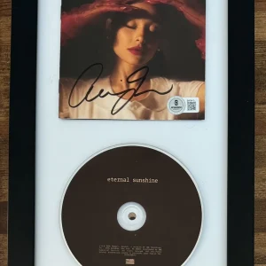 FRAMED Ariana Grande SIGNED Eternal Sunshine CD FULL NAME Auto BAS Beckett COA