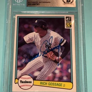 RICH GOOSE GOSSAGE Signed 1982 TOPPS Card #283 Beckett Authenticated BAS