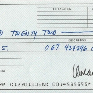 Leonard Cohen composer REAL hand SIGNED Full Size Personal Check #3 JSA COA