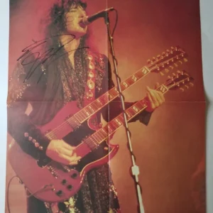 Tom Keifer of Cinderella REAL SIGNED Mag Foldout Poster COA Autographed Glam