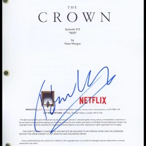 Tobias Menzies "The Crown" AUTOGRAPH Signed Complete 'War' Episode Script ACOA