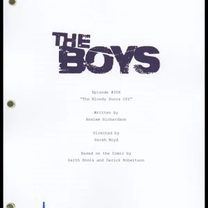 Aya Cash "The Boys" AUTOGRAPH Signed 'The Bloody Doors Off' Episode Script ACOA