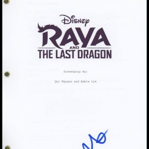 Awkwafina "Raya and the Last Dragon" AUTOGRAPH Signed Script Screenplay ACOA