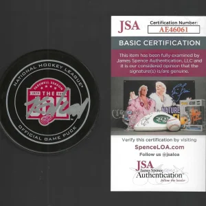Kevin Nash Signed Detroit Red Wings JLA Farewell Game Puck WCW WWE WWF JSA COA
