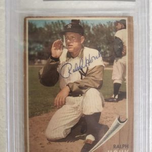 1962 TOPPS RALPH HOUK MG NEW YORK YANKEES SIGNED AUTO AUTOGRAPH #88 CARD BECKETT