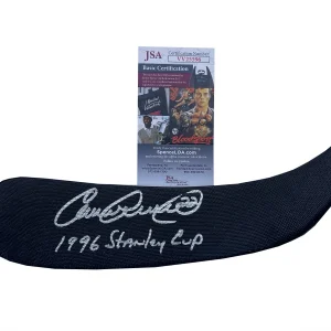 Claude Lemieux Signed & Inscribed 1996 Cup Colorado Avalanche Stick JSA COA