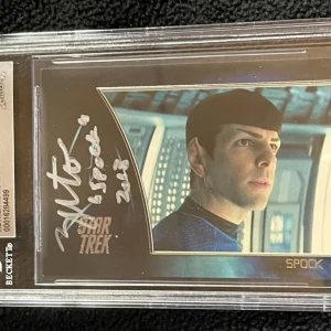 Zachary Quinto Signed 2009 Star Trek Movie Stars Spock Card BAS Authenticated