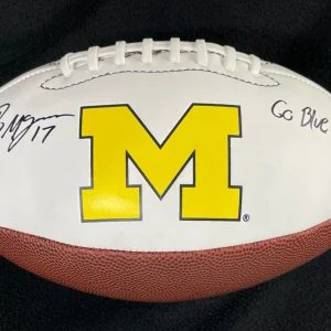 Braiden McGregor Signed Inscribed Michigan Wolverines Football JSA Witness COA