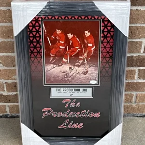 The Production Line Signed Framed Detroit Red Wings 8x10 Photo JSA COA
