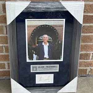 Alan Trammell Signed Detroit Tigers Hall Of Fame Framed Display HOF JSA COA