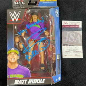 Matt Riddle Signed & Inscribed Hey Raaandy Elite Top Picks Action Figure JSA COA