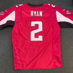 MATT RYAN #2 ATLANTA FALCONS RED BLACK FOOTBALL JERSEY SIZE 48 MENS