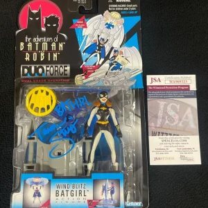 Tara Strong Signed & Inscribed Batman & Robin "Batgirl" Figure JSA Witness COA