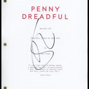 Billie Piper "Penny Dreadful" SIGNED 'And Hell Itself My Only Foe' Script ACOA