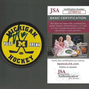 Max Pacioretty Signed Michigan Wolverines Puck JSA COA Washington Capitals