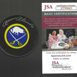 Rene Robert Signed Buffalo Sabres Vintage Puck JSA COA