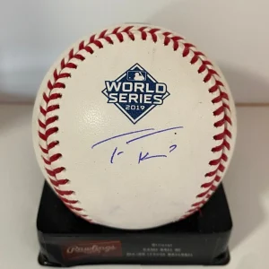 TRAE TURNER NATIONALS SIGNED AUTOGRAPHED 2019 WORLD SERIES BASEBALL BECKETT