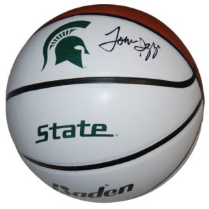 TOM IZZO signed (MICHIGAN STATE SPARTANS) F/S LOGO basketball BECKETT BK77931