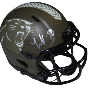 TERRACE MARSHALL signed (CAROLINA PANTHERS) Salute mini helmet PSA/DNA AN61442