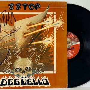 ZZ TOP BILLY GIBBONS DUSTY HILL FRANK BEARD Signed LP Cover "Deguello" JSA LOA