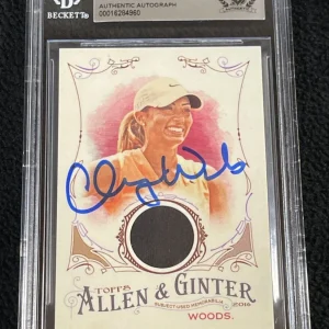 Cheyenne Woods Signed 2016 Allen & Ginter Relic Card BAS Certified