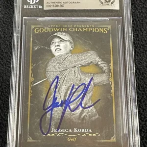 Jessica Korda Signed 2016 Goodwin Champions B&W SP Card #144 BAS Certified