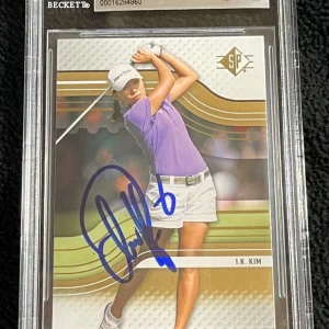 I.K. Kim Signed 2012 SP Rookie Extended Gold Card #R27 BAS Certified