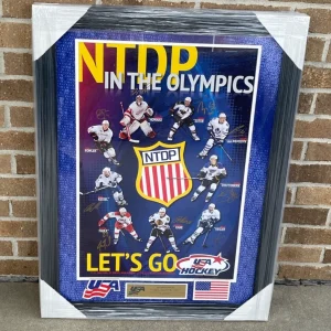 2014 Winter Olympics USA NTDP Alumni Multi-Signed Framed SGA Poster JSA COA