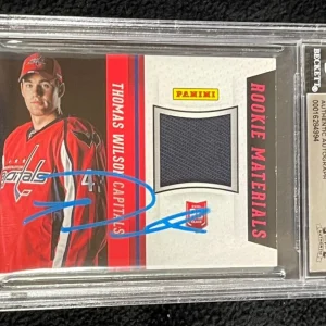 Tom Wilson Signed 2013/14 Panini Rookie Materials Card #HK9 BAS Certified
