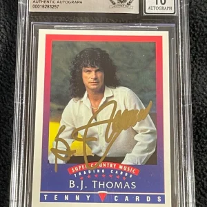 B.J. Thomas Signed 1992 Tenny Super Country Music Card BAS Certified Auto Gr 10