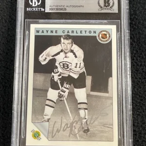 Wayne Carleton Signed 1991/92 Ultimate Original 6 Card BAS Certified Bruins
