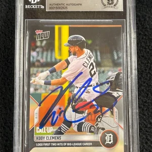 Kody Clemens Signed 2022 Topps Now Card #342 BAS Certified Tigers