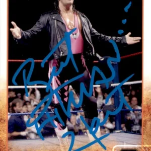Bret "Hit Man" Hart Signed 2015 Topps WWE Card #88