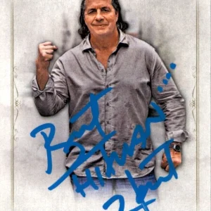 Bret "Hit Man" Hart Signed 2016 Upper Deck Goodwin Champions Card #11 WWE