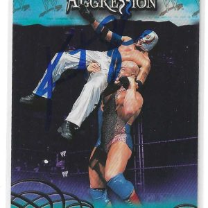 Kurt Angle Signed 2003 Fleer WWE Aggression Card #61