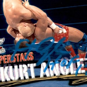 Kurt Angle Signed 2001 Fleer WWF Superstars Card #51 WWE