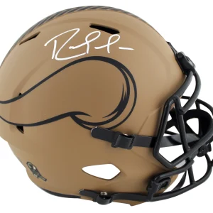 Vikings Randy Moss Signed Salute To Service II F/S Speed Rep Helmet BAS Witness