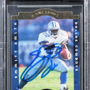 Cowboys Emmitt Smith Signed 1996 Collector's Choice #4 Card Auto 10! BAS Slabbed