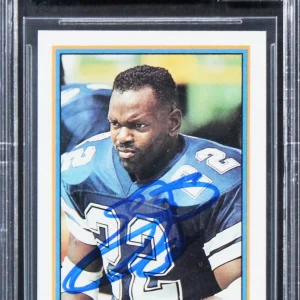 Cowboys Emmitt Smith Authentic Signed 1991 Bowman #117 Card Auto 10! BAS Slabbed
